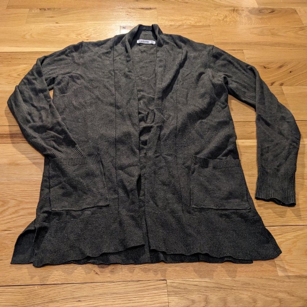 Pink Clover - Stitch Fix - Open Front Cardigan - Dark Olive Green - Small